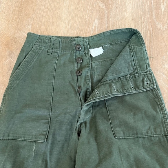 26” waist distressed green pants high rise unique - Picture 6 of 16